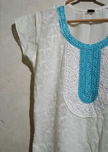 A White Chikankari Kurti