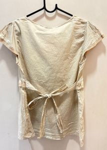 Vintage Lace Trim Corset Top