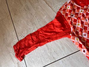 Orange Patterned Kurta