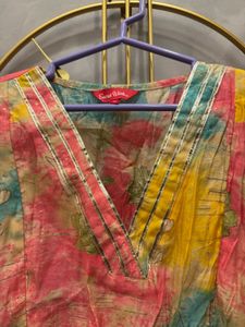 Women Tie &amp; Dye PrintedMaternity Kaftan Midi Dress
