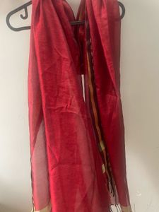 Combo Of Red And Black Zari Duppattas