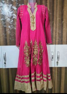 Pink Embroidered Kurta Set