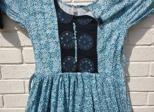 Ethnic Blue Printed Kurta