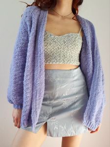 Lavender crochet Cardigan