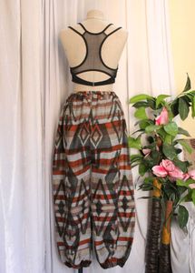 Unisex Patterned Harem Pants