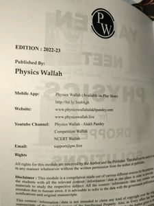 Neet Yakeen Pw Book