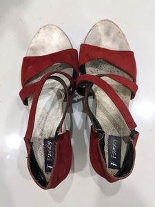 Maroon Wedge Heels