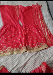 Beautiful 🥰 Work Kurta With Sharara