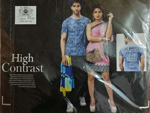 Stylish Blue Patterned T-Shirt