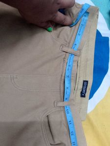 GO COLOURS !Cotton Blend Khaki Colour Pant (Soft)