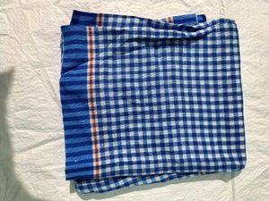 Blue Checkered Cotton Towel