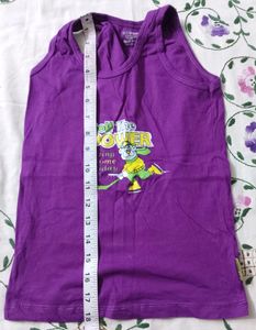 Purple Cotton Sleeveless Vest (Boy)