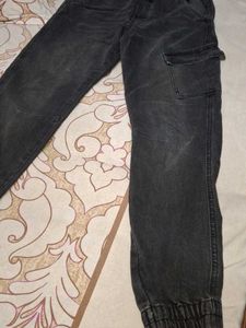 Black Cargo Joggers