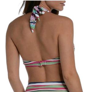 Striped Halter Bikini Top 99% New