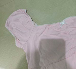 Baby Pink Newme Ruched Crop Top🩷