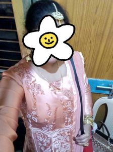 Elegant Pink Gown Set ( With Free Gift)