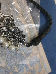 Oxidised Pearl necklace