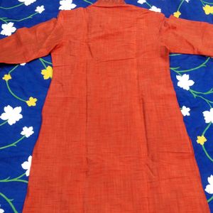 Manyavar Red Ethnic Kurta Set