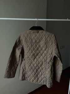 QUILTED LIGHWEIGHT DARK BROWN JACKET
