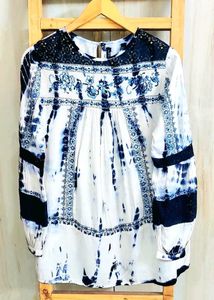 Boho Embroidered Tunic Top size-44