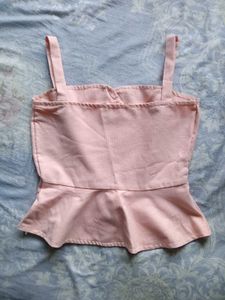 Pink Button-Front Tank