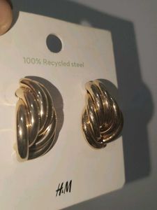 H&amp;M Gold Twisted Earrings