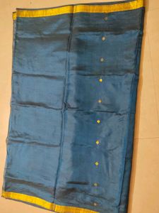 Elegant Blue &amp; Gold Saree