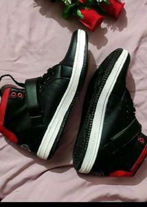 Black &amp; Red High-Top Sneakers