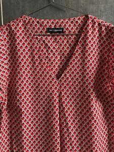 Red Pattern Mini Dress