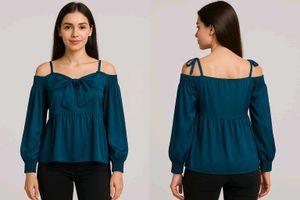 Teal Off-the-Shoulder Top