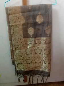 Grey Silk Dupatta