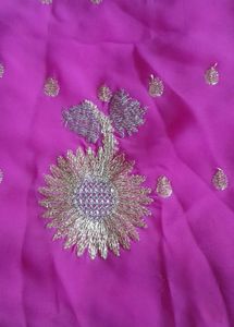 Pink Saree With Blouse