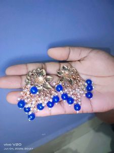 Statement Blue Beaded Necklace
