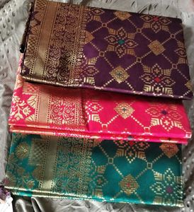 Assorted Silk Blend Sarees - Vibrant Colors