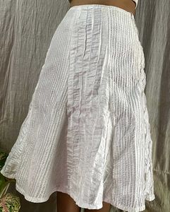 White Pleated Skirt