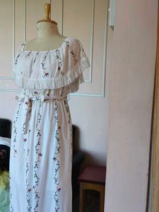 Floral Embroidered White Sundress