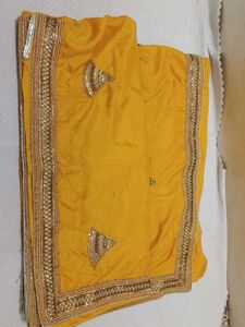 Yellow Embellished Saree