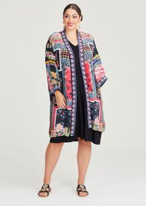 Multi Floral Natural KIMONO