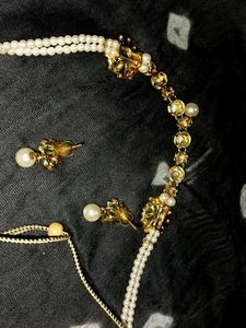 white pearl Jewellery Set