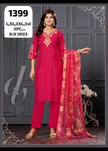 Premium Quality Roman Silk Party Wear Stitch Suit