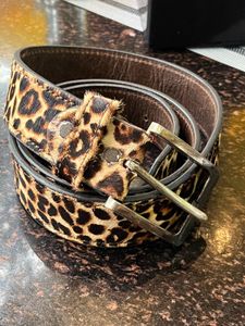 Real Leather Leopard Print Belt