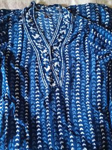 Elegant Blue Printed Kurta