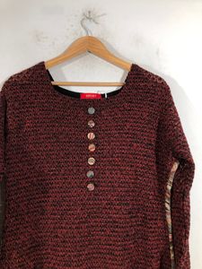Red&amp;Black Knitted Kurta(Women’s)
