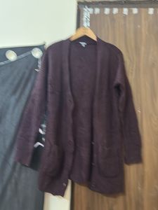 Stylish Plum Cardigan