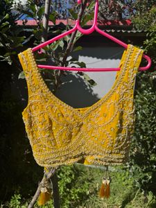 Embroidered Yellow modern saree
