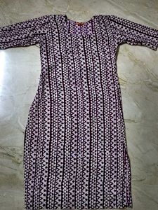 Printed Purple Kurta