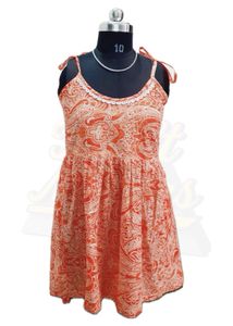 Orange Paisley Tie-Strap Tank
