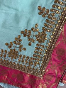 Gota Patti Saree with Banarasi Border