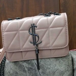 Blush Quilted Chain Bag