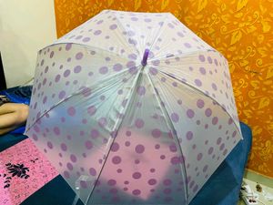 Yellow And Mix Colr Polka Dot Umbrella New Wdt Tag